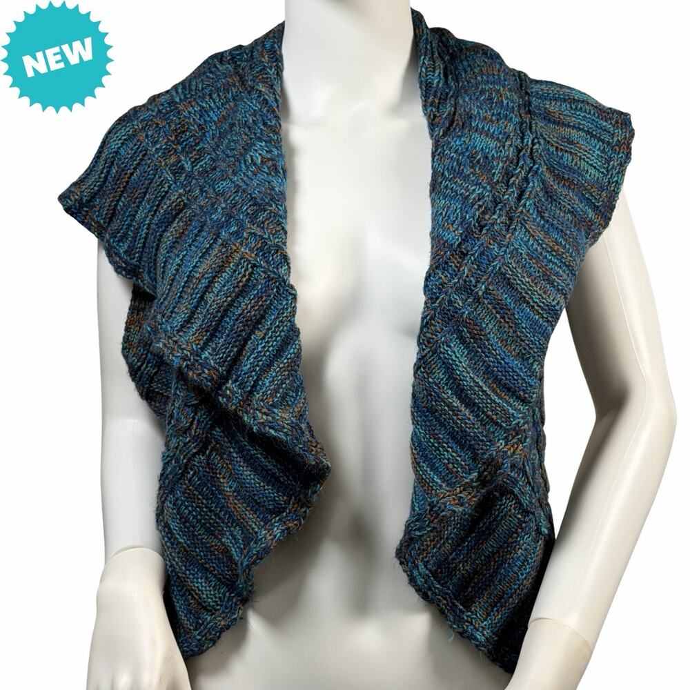United States Sweaters Small Shawl Open Front CardiganChunky Knit Cabincore